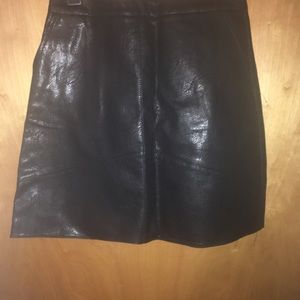Zara basics leather skirt